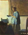 Woman in Blue reading a Letter
